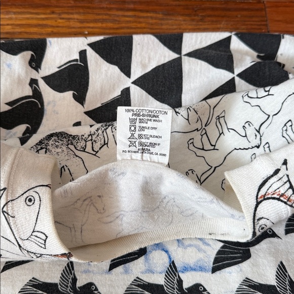 Early 1990’s M.C. Escher AOP Vintage Single Stitch T-Shirt Andazia - Picture 13 of 16